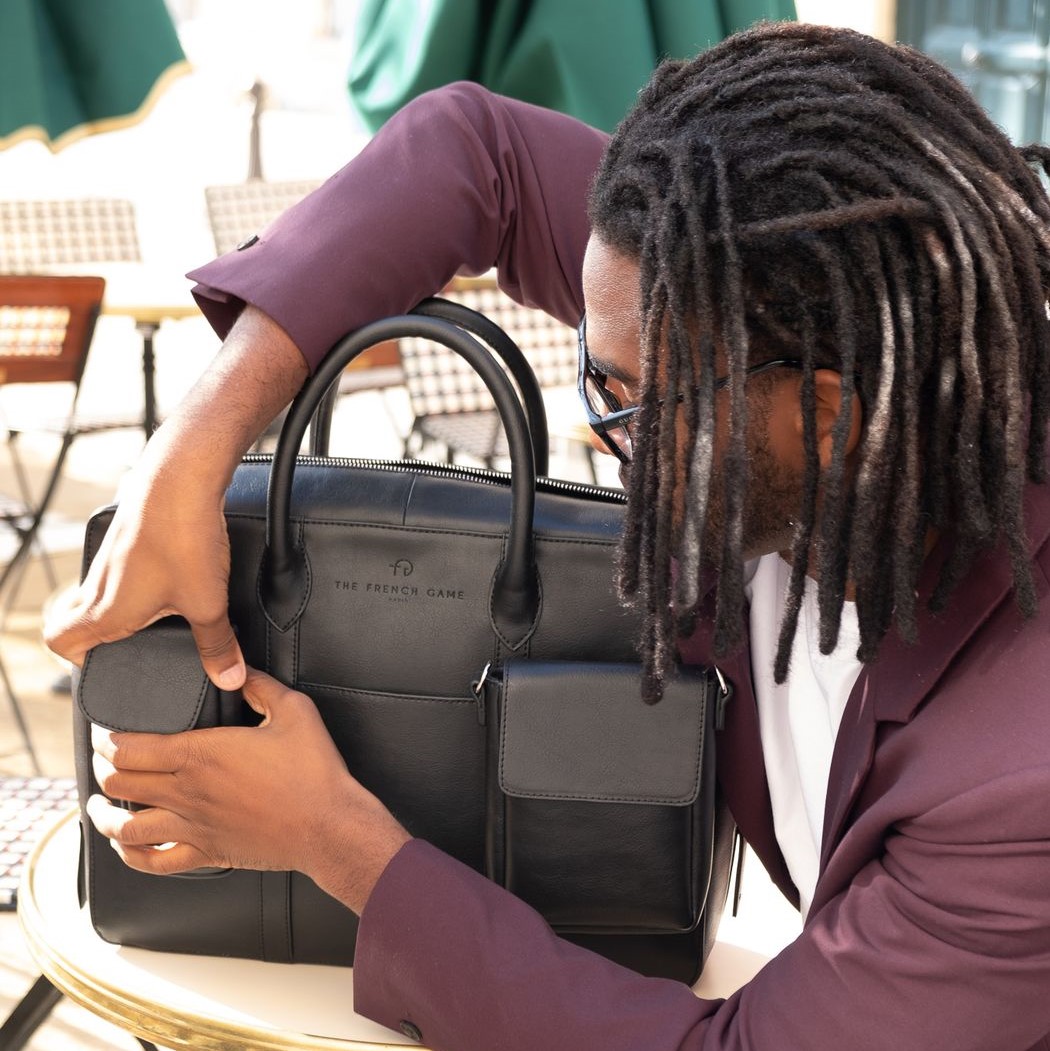 black vegan men briefcase